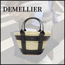 【DEMELLIER】The Santorini straw basket bag