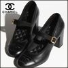 CHANEL パンプス 【25P★ヒールタイプ♪】CHANEL★シャネル★メリージェーン