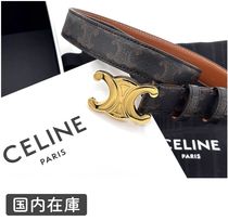 CELINE セリーヌ トリオンフ モノグラム レザーベルト