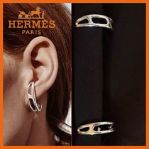 【上品でエレガント♪】HERMES パンク アンカー チェーン ピアス