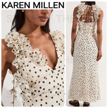 【Karen Millen】アップリケ スポット ホルターネックマキシ