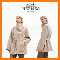 エフォートレスな美しさ HERMES Cashmere coat カシミアコート