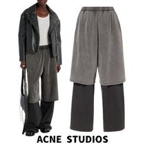 【Acne Studios】レイヤードコットンフリーススウェットパンツ