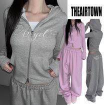 【THEAIRTOWN】angelica hood zip-up tranning  set up ★4color