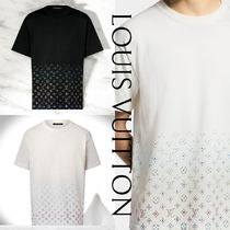 新メンズ*LV*グラデーションモノグラム コットン Tシャツ