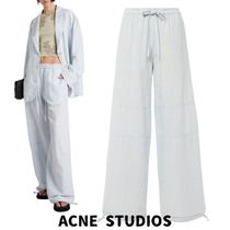 【Acne Studios】ミッドライズコットン＆リネンワイドパンツ