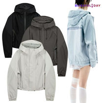 [OJOS] Paneled Crop Shell Jacket
