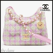 【春満開♡】可愛いチェック柄♪ CHANEL ホーボーバッグ