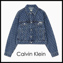 【CK JEAN】W'S 90S AOP DENIM TRUCKER JACKET 47B010G XE8