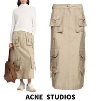 【Acne Studios】コットンブレンドカーゴロングスカート