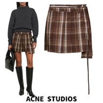 【Acne Studios】Ipleat ウールブレンドミニスカート