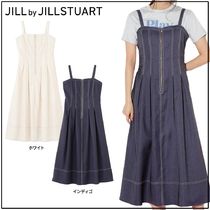 すぐ届く 可愛い[JILL by JILL]デニムライク レースアップワンピ