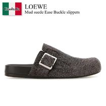 Loewe Mud Suede Ease Buckle Slippers