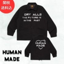 残り1点【HUMAN MADE】COACH JACKET☆ブラック ロゴ ナイロン