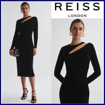 大人気!!【REISS】高級感ベルベット♪カットワークワンピース