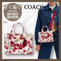 【直営店】coach★カーゴ トート バッグ 20・チェリー プリント