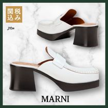 MARNI★レザー プラットフォームミュール ホワイト 靴 ladies