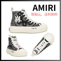 【AMIRI】ロゴ ペイズリー ハイカット スニーカー *送料/関税込*