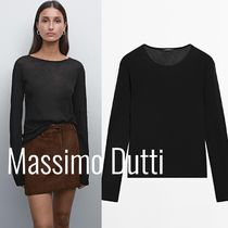 【MassimoDutti】100%コットンの薄手Tシャツ 6894/516