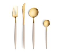【欧州発＊送料込】Cutipol Goa Ivory Goldカトラリーセット24点