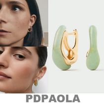 【LB掲載】PDPAOLA◆Silver925 x クォーツ 変形フープピアス◆GR
