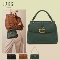 ★DAKS LADIES★バークバック シャーロット 単色 牛革バック