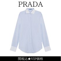 関税込★VIP価格【PRADA】コットンxポプリン シャツ