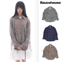 【Raucohouse】Celestine string check blouse
