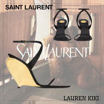 【Saint Laurent】タルーラウェッジ サテンクレープ 11cm 直営店