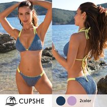 【CUPSHE】ネオンステッチ ビキニトップ＆ボトムス 水着/送関込
