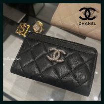 *25ss 限定クリスタルCC* CHANEL フラグメント 財布 キャビア