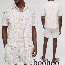 【boohoo】フローラルアップリケシャツ＆ショートパンツセット