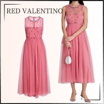 【RED VALENTINO】関税込☆ミディワンピース クリスタル付き