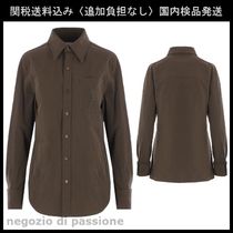 SAINT LAURENT カサンドレ シャツ リネン コットン カーキ 長袖