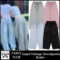 ★FANCY CLUB★ Angel Vintage Sweatpants 4Color