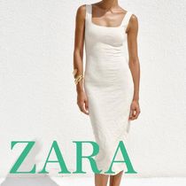 【ZARA】スクエアネックストレッチワンピース 5584/195/251