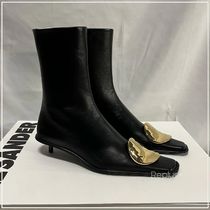 【Jil Sander】キトンヒール ミドルブーツ スクウェアトゥ 黒