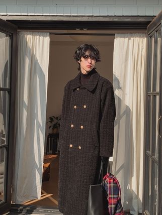 2plan コートその他 【2plan】Premium Ordinary Tweed Maxi Long Coat(5)