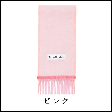 Acne Studios マフラー・ストール Acne Studios ロゴ アルパカ ブレンドマフラー(4)