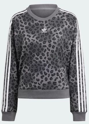 adidas スウェット・トレーナー 大人気 ADIDAS ORIGINALS LEOPARD LUXE TREFOIL CREW SWEATSHIRT(3)