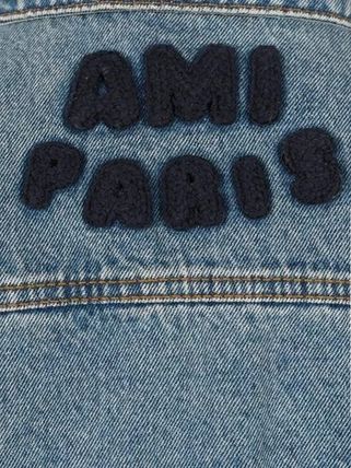 AMI PARIS デニムジャケット アミ バックロゴデニムジャケット ブルー(5)