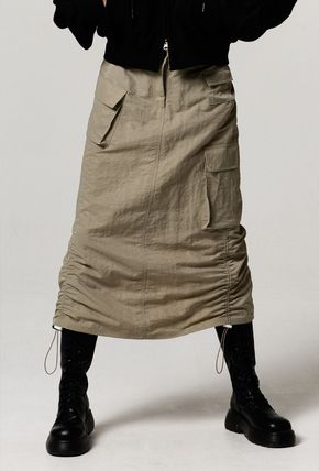 as if calie スカート ASIF CALIE★韓国★人気 22FW CARGO SHIRRING SKIRT /追跡あり(13)