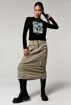 as if calie スカート ASIF CALIE★韓国★人気 22FW CARGO SHIRRING SKIRT /追跡あり(14)