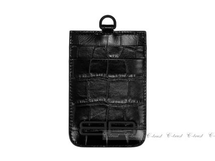 BALENCIAGA カードケース・名刺入れ 【最短翌日着・関税送料込】 BALENCIAGA IDタグ CASH クロコ型押(3)