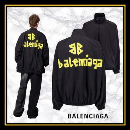 BALENCIAGA ブルゾン 人気 BALENCIAGA バレンシアガ ロゴ バッグプリント ブルゾン