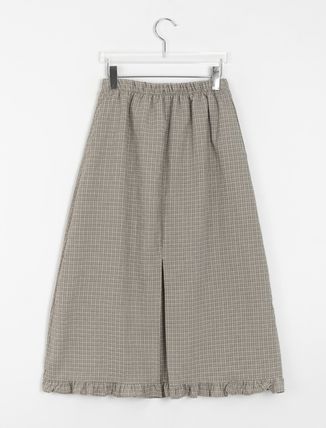 BAON スカート 【BAON】Roet Frill Check Banding Long Skirt(17)