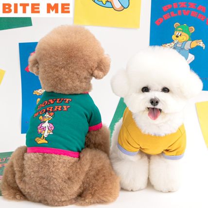 BITE ME ペット(犬猫)服 《韓国 BITE ME》RETRO POSTER クロップTシャツ 3色 犬用