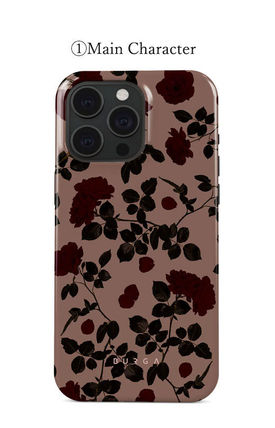 BURGA iPhone・スマホケース 【BURGA】大人っぽい シックな 花柄 スマホ iPhoneケース 送関込(2)