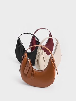 Charles&Keith ハンドバッグ ★CHARLES&KEITH★Cockade Crescent Hobo Bag 半月バック/送料込(3)