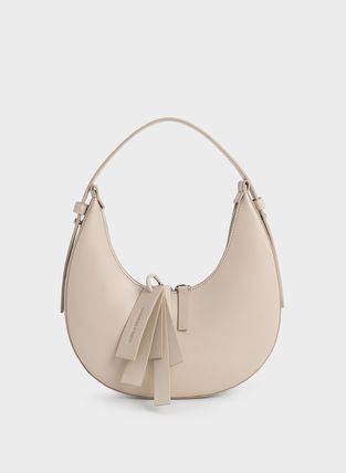 Charles&Keith ハンドバッグ ★CHARLES&KEITH★Cockade Crescent Hobo Bag 半月バック/送料込(8)